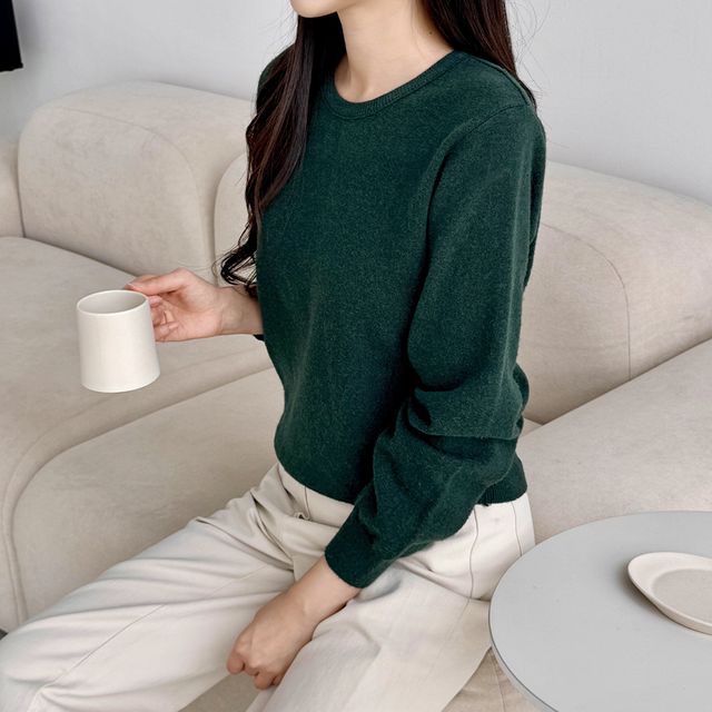 챈블로 데일리 베이직 라운드 울 니트 SD-1004522