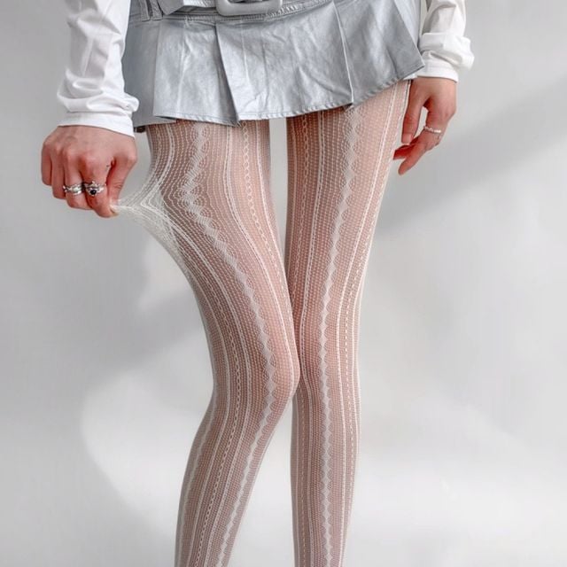 케이블 패턴 그물 레이스 망사 팬티스타킹 SL-1007446