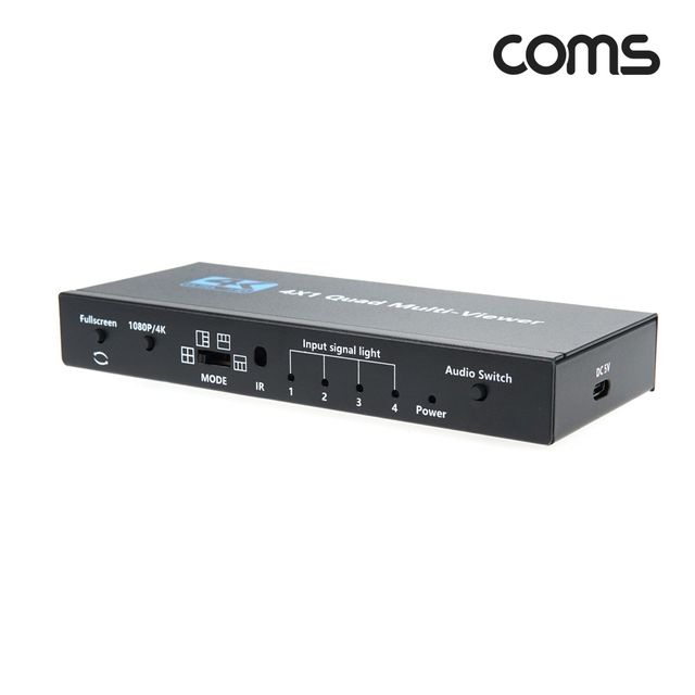 Coms HDMI 화면분할기 4대1 멀티뷰어 4K 30Hz