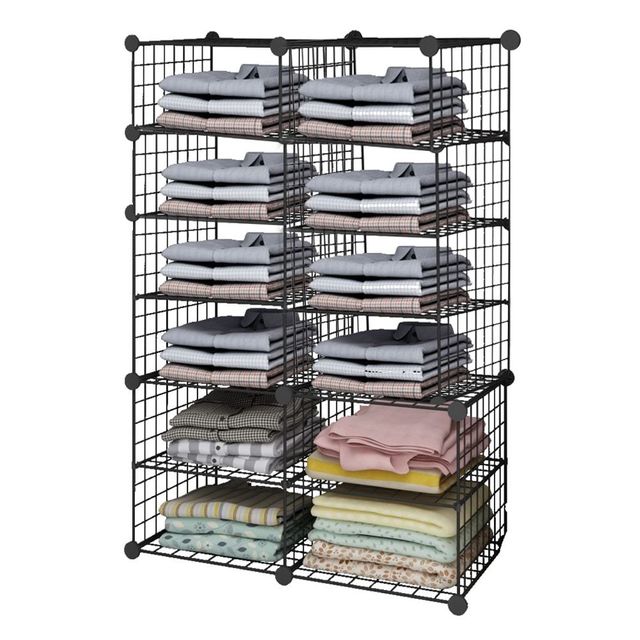 철제 다용도 수납 선반 조립식 6단 옷장 2단 추가형