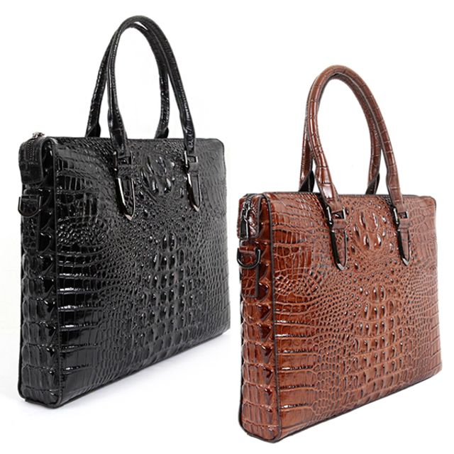 HJH 악어무늬 남성 서류가방 정장 크로스백