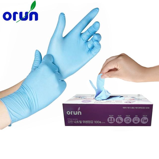 오런 뽑아쓰는 니트릴 실험실 위생장갑 100매