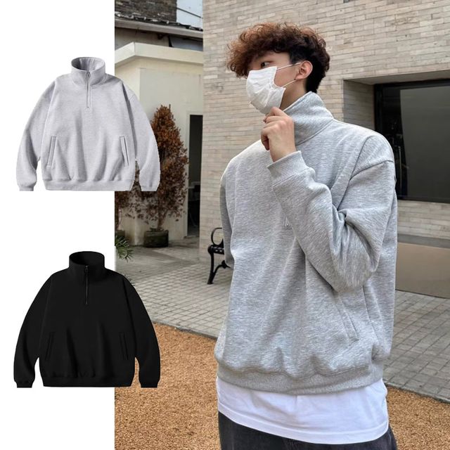 남성 하프 집업 긴팔티셔츠 EL-1004033