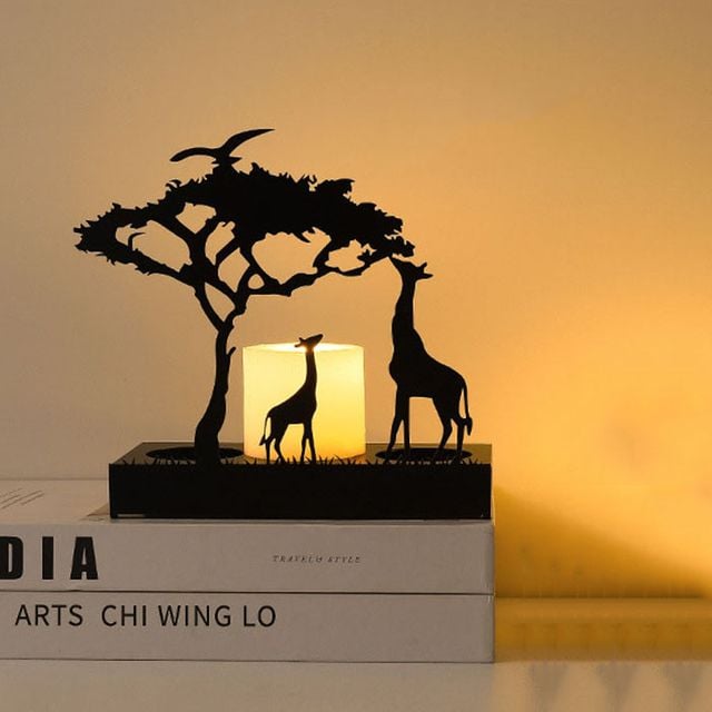 캔들 홀더 인테리어 소품 촛대 장식 메탈 꽂이 기린