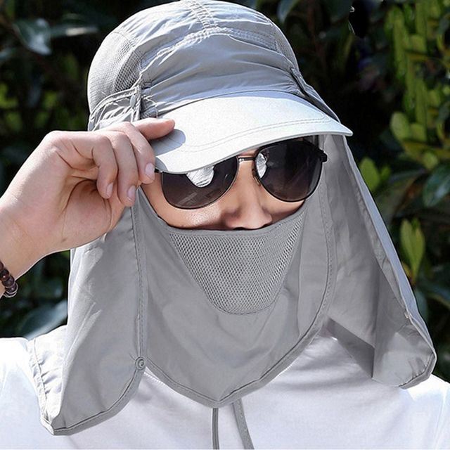 자외선 차단 기능의 탈부착 썬캡 등산 모자 햇빛가리개