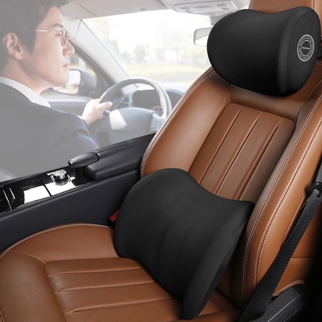 차량용 메모리폼 쿠션 편안한 운전석 목베개 등받이