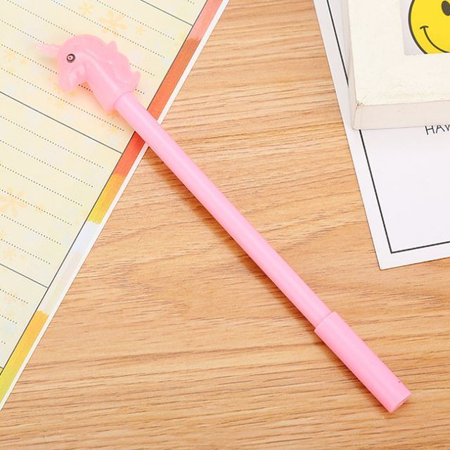 유니콘 디자인 볼펜(핑크) 유니콘 중성볼펜(제작 로고 인쇄 홍보 기념품 판촉물)