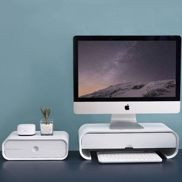 키밍 사무실 책상 키보드 수납 서랍형 모니터 받침대