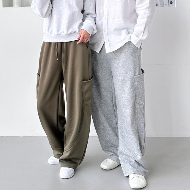 밀도프 남녀공용 극세모 포켓 커브드바지 SD-251121