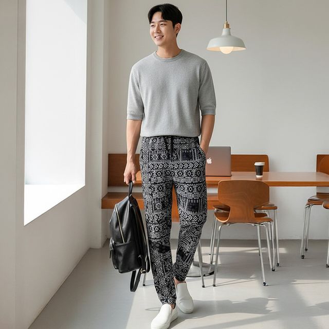 남자 노즌 아이스쿨 지퍼포켓 9부 일자바지 SD-262041