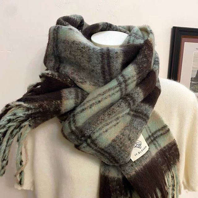 6컬러 격자무늬 울터치 머플러 OSM-1006033