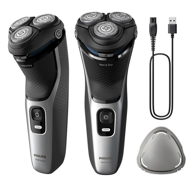 필립스3143 건습식 저자극 3중날 충전식 전기면도기 USB 건식 습식 휴대용 여행용