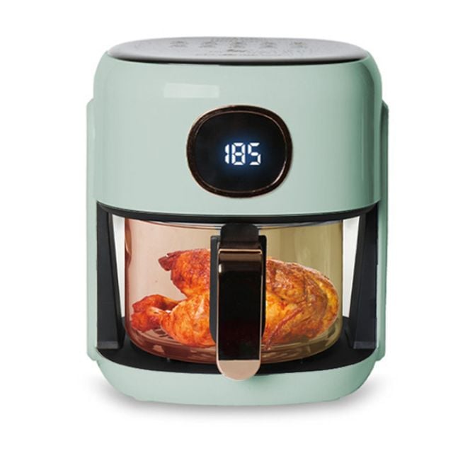 유로파크040H 글라스 에어프라이어 4L 강화유리 원터치 시스템