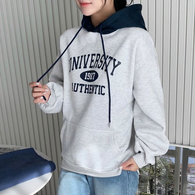 뉴기모 어센틱 배색후드 풀오버 SD-241133