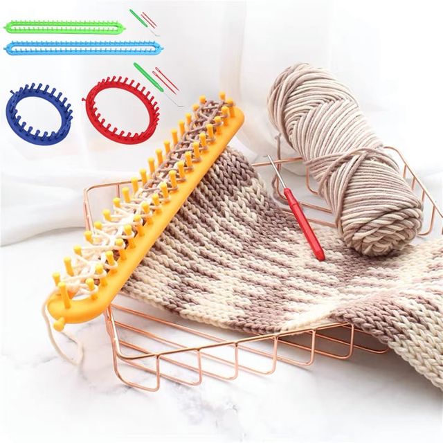 초보자 DIY 뜨개질용 도구 2종세트 목도리형 원형