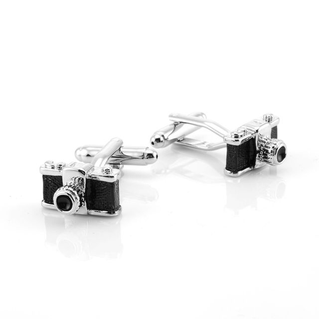 키밍 카메라 모양 셔츠 커프스 단추 커프스링크 버튼 선물