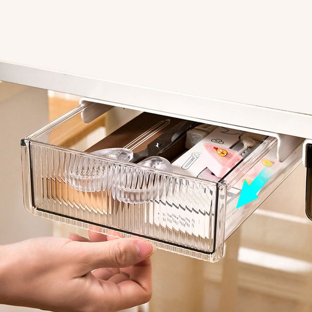 슬라이딩 히든서랍 붙이는 서랍 테이블 화장대 수납