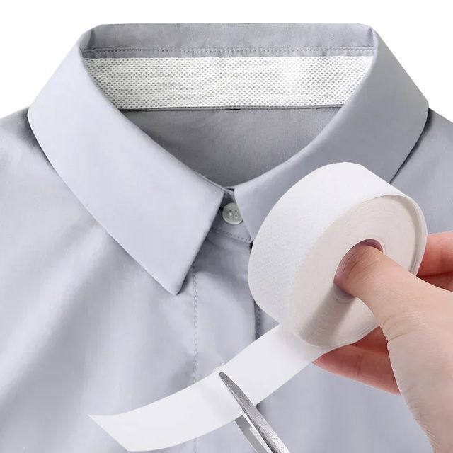 장만A671 와이셔츠 카라 청결유지 테이프 1롤 2.5cm x 8m 부직포 클린 크린