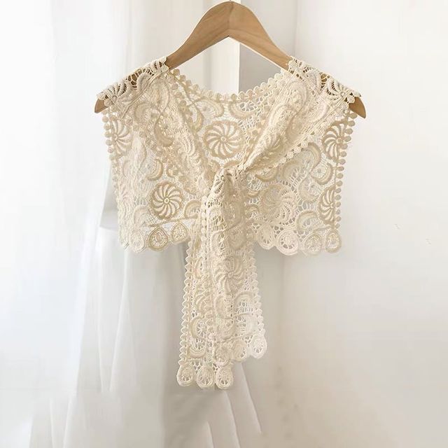 키밍 여성 레이스 어깨 숄 케이프 머플러 니트 가디건