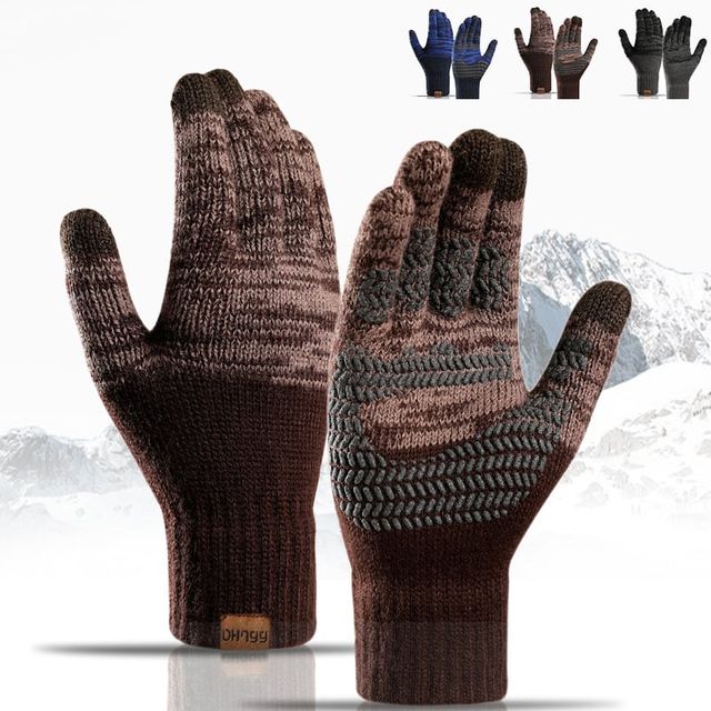터치 겨울 니트 방한장갑 따뜻한 기모 손가락 보온
