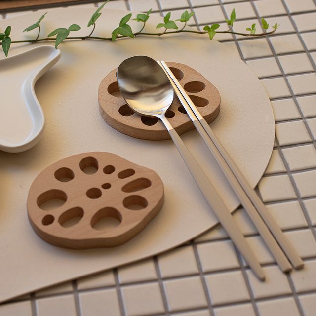 우드 연근 받침 컵코스터 수저 받침대 CHS-1005529