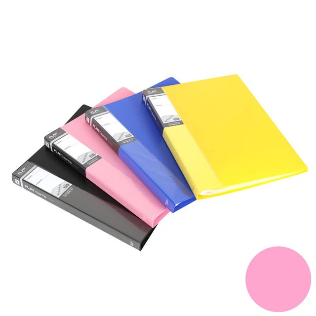 모닝글로리 플랫 클리어화일 40P (핑크)(제작 로고 인쇄 홍보 기념품 판촉물)