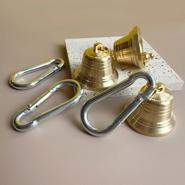 황동 배낭종 카라비너 2종세트 신주벨 방울종 등산용