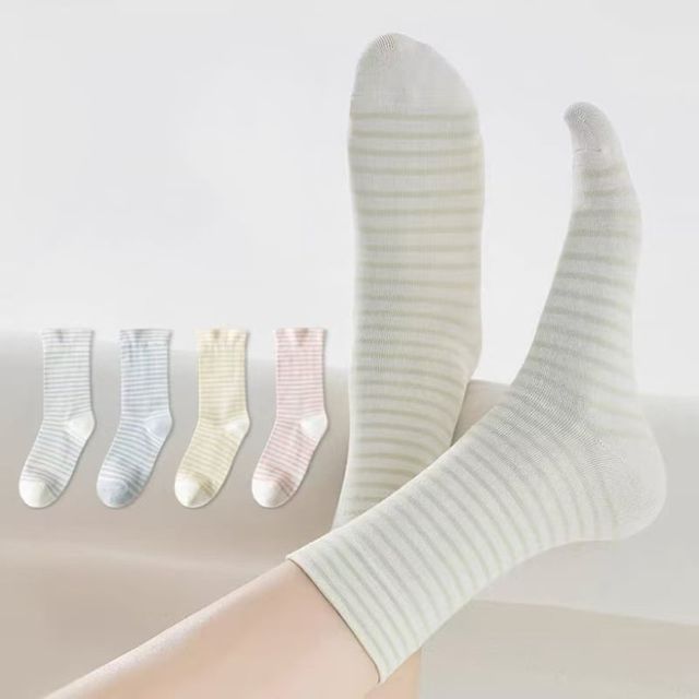 여성 수면 양말 5set 발목 무압박 조임없는 삭스