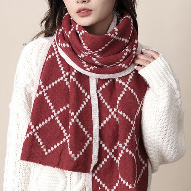 양면 겨울 다이아 목도리 머플러 2color LM-1004377