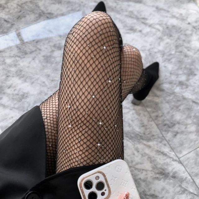 망사 큐빅 스타킹 ROOT-9553