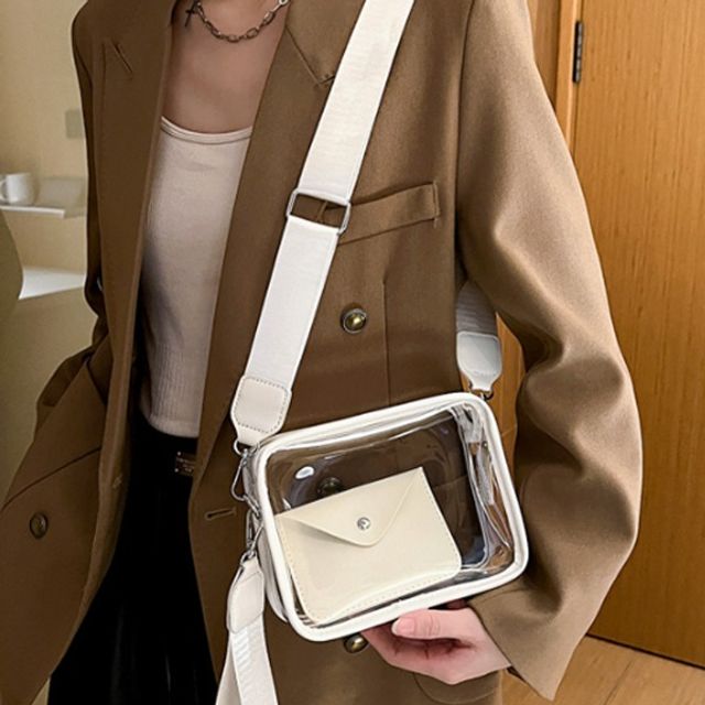 투웨이 스퀘어 투명 크로스백 OSM-1006531