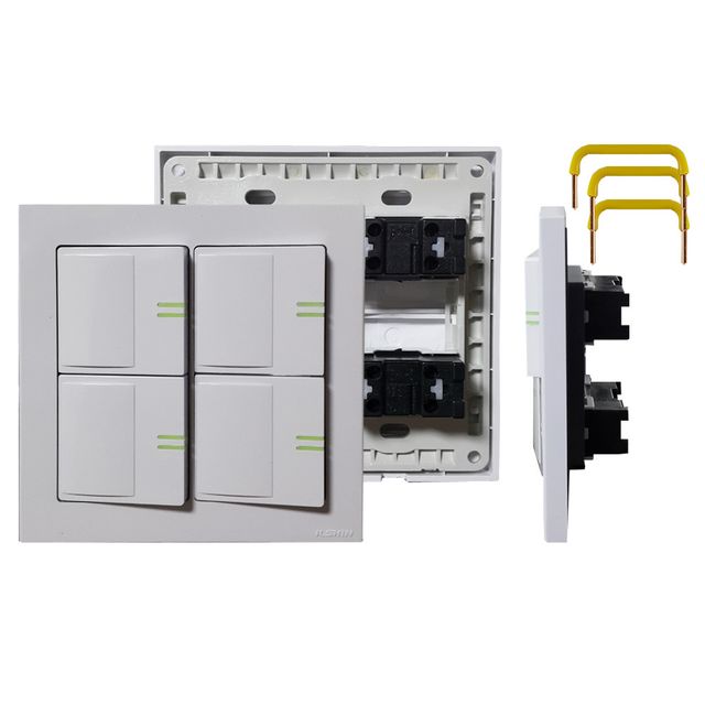 일신 표준 와이드 조명 스위치 4구