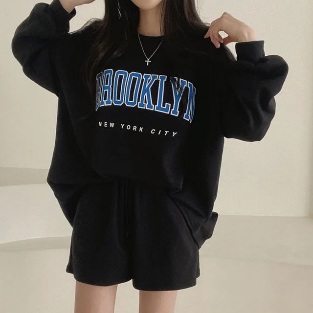 트렌디핏 레터링 긴팔 티셔츠 SNY-0017