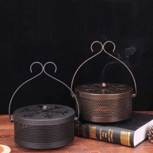 키밍 휴대용 엔틱 모기향통 야외용 홀더 케이스