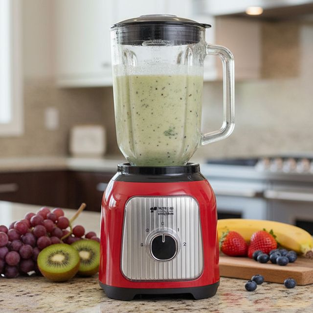키친아트JS0003 포이베 글라스 믹서기 1.5L 유리블랜더 레드