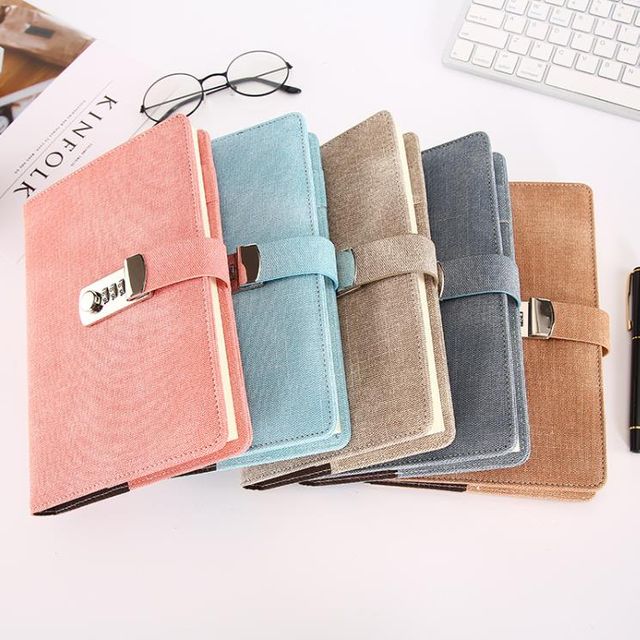 A5 잠금 다이어리 일기장 메모장 사무용품 노트 업무