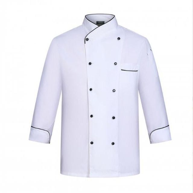 남녀 공용 긴팔 조리사복 세트 작업복 조리복