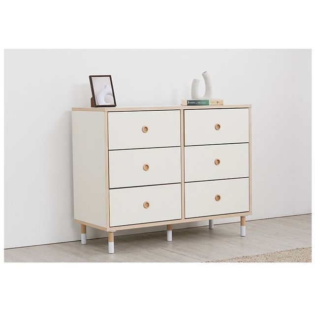 GD07 MDF 18T 2칸 3단 와이드 서랍장 수납장 보조장