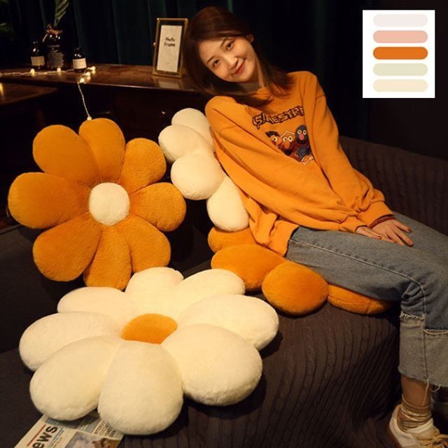 키밍 꽃 디자인 극세사 쿠션 소파 침대 장식용