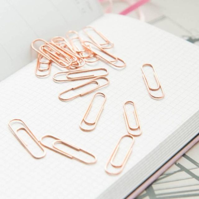로즈골드 형 서류클립 종이클립 100개 세트
