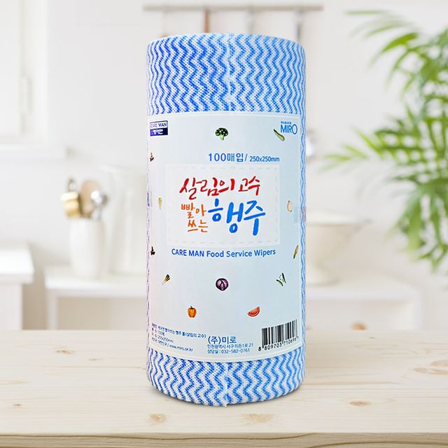 빨아쓰는 행주 부직포행주 100매롤 MIR-1006386