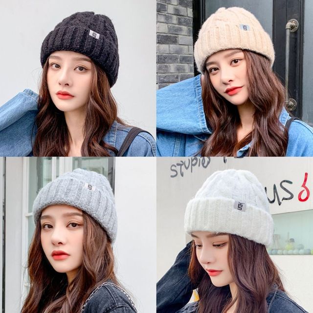 겨울 남여공용 꽈배기 니트 비니 모자 가을용 따뜻한 패션 아이템