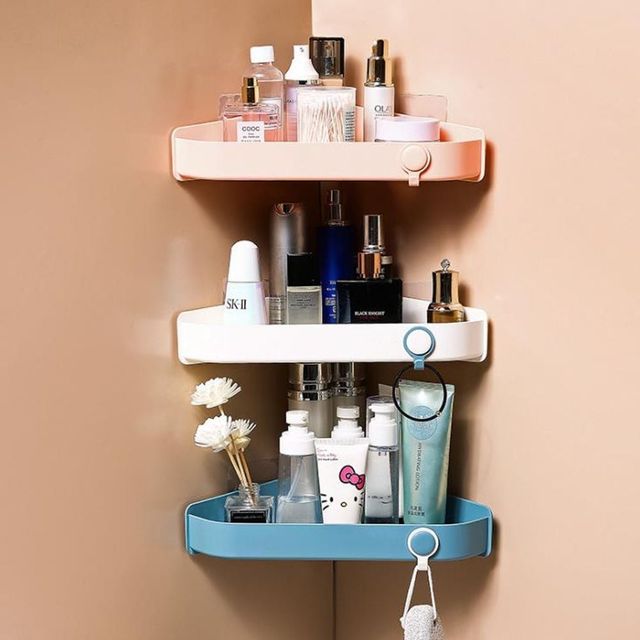 키밍 욕실 주방 다용도 코너 선반 부착식 정리대