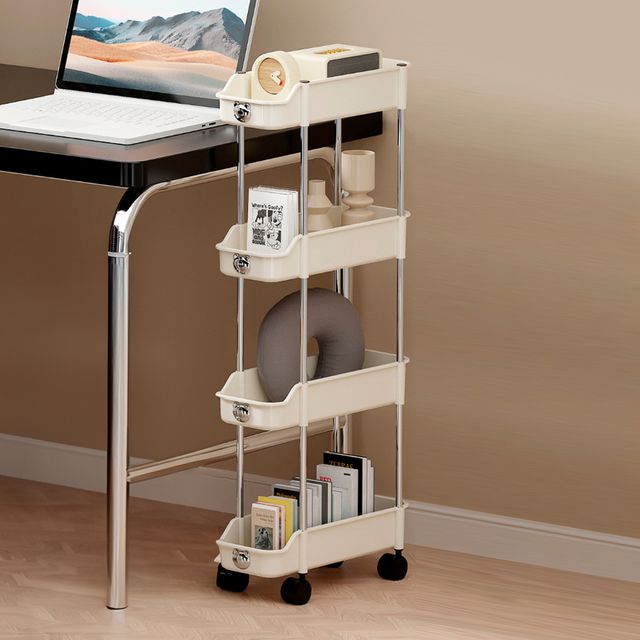 4단 틈새수납장 플라스틱 트롤리 수납 이동 핸드카트