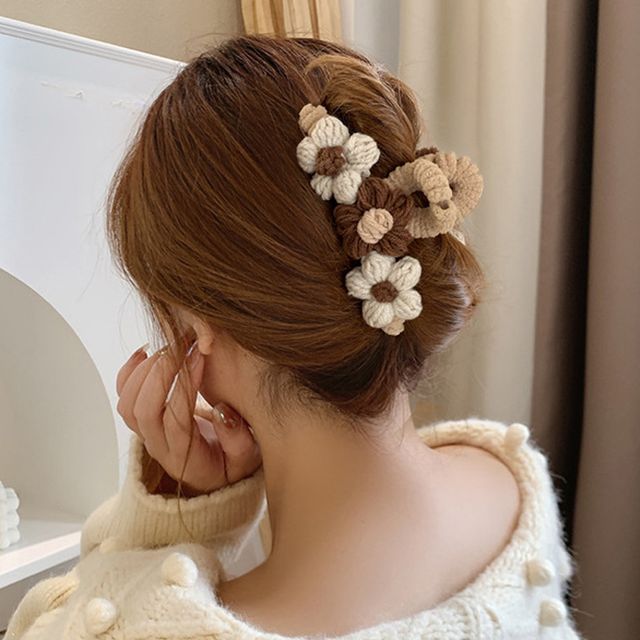 꽃 포인트 머리핀 집게삔 URK-114