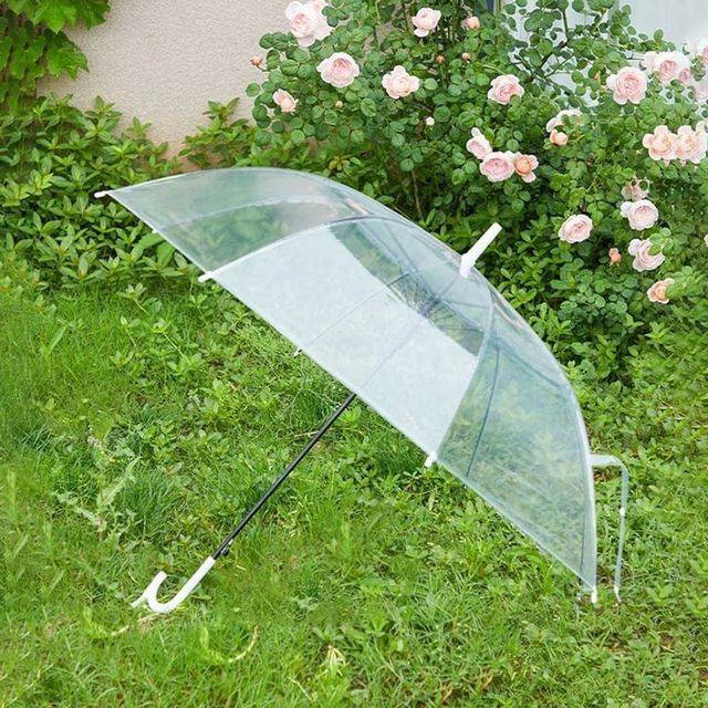 투명 자동 우산 가벼운 비닐 내구성 좋은 우산
