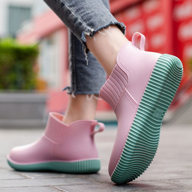 노아즈 발목 포인트 숏 레인부츠 SD-250527