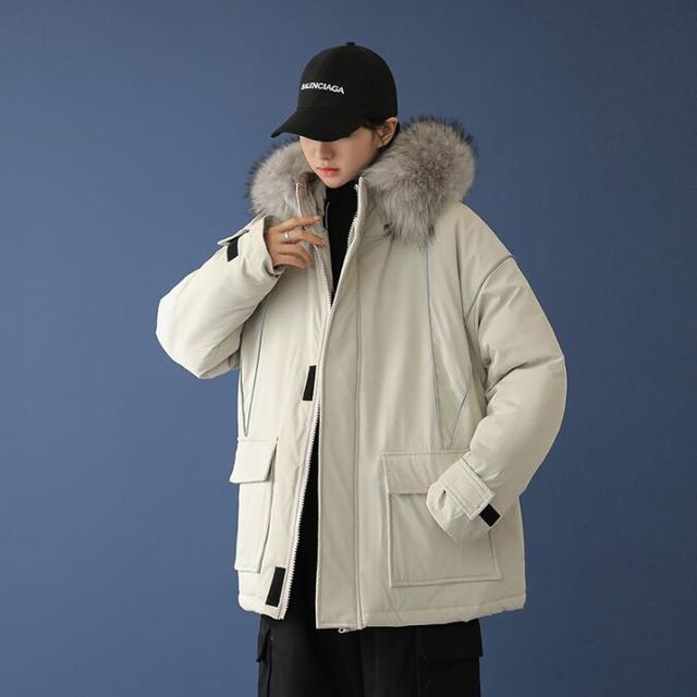 [해외] 겨울 커플 솜패딩 후드점퍼 두터운 자켓 보온점퍼