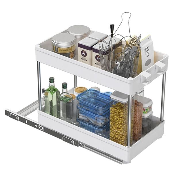 슬라이딩 주방 욕실 정리 선반 원룸 인테리어 수납장