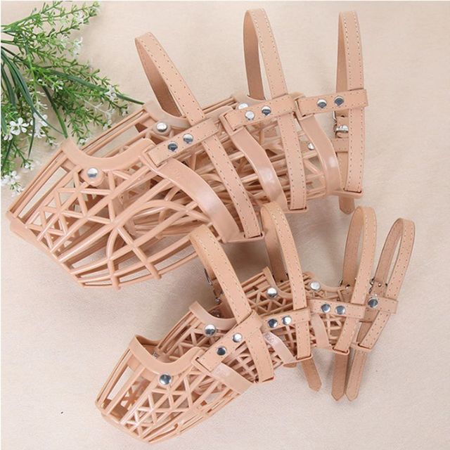 키밍 대형견 소형견 가죽 입마개 훈련용품 안전한 착용감